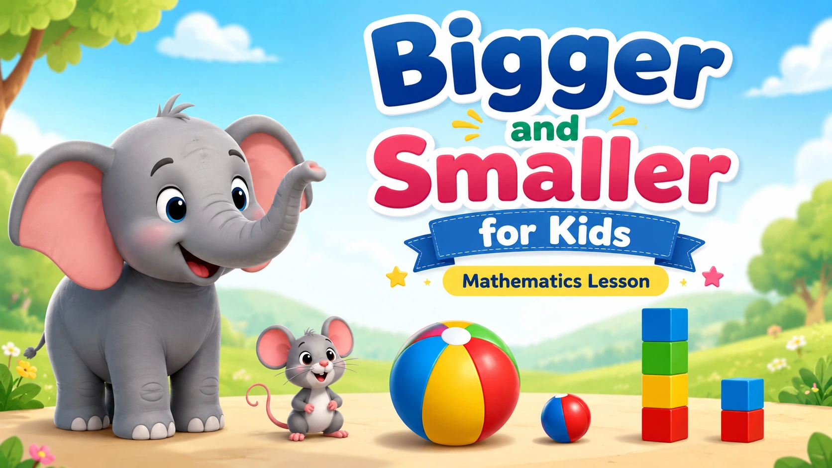 Bigger and Smaller for Kids Class 1 mathematics learning activity