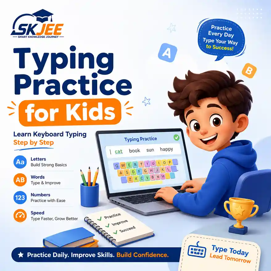 Typing Practice for Kids keyboard learning and computer typing activity