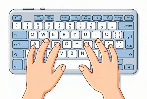Number Typing Practice keyboard animation for kids